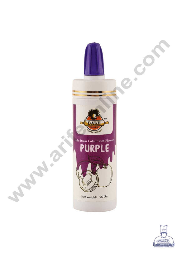 Bake Haven Edible Puff Colour Food Colour Powder Spray for Cakes Decoration - Purple (50 gm)
