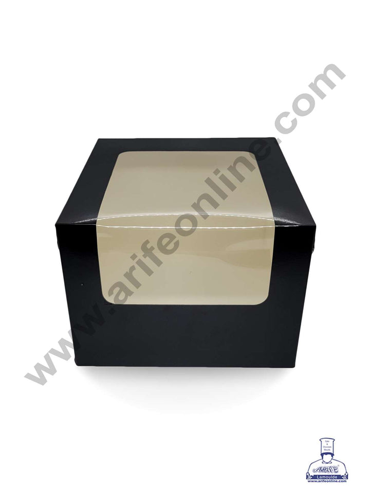 Cake Decor Cake Boxes Black Paper Boxes - 8 Inch Pack of 10 Pieces