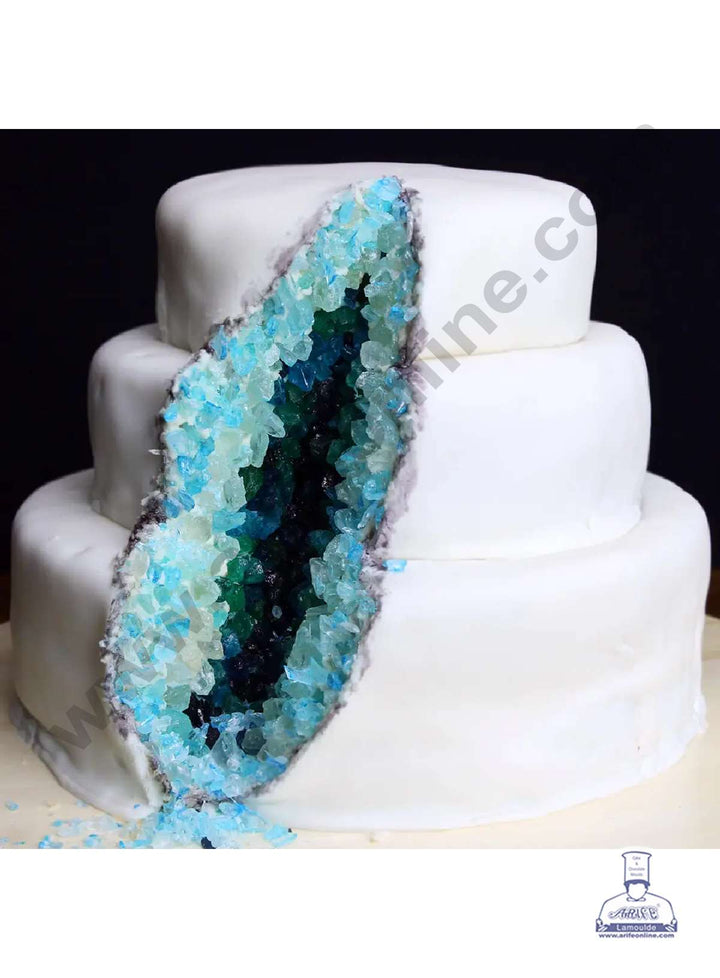 Cake Decor Rock Crystals Candy Sprinkles For Geode Cake - Blue - 500 gm