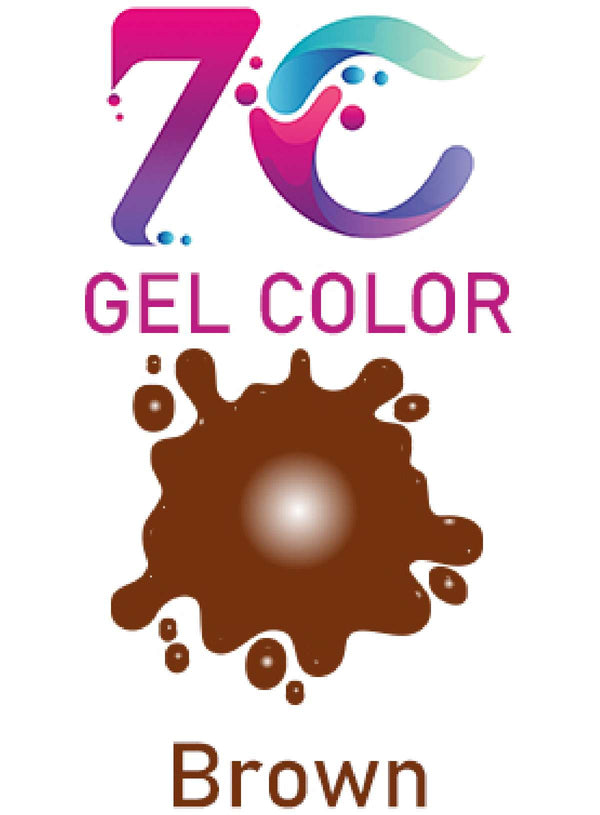 7C Edible Gel Color Food Colouring for Icing, Cakes Decor, Baking, Fondant Colours - Brown
