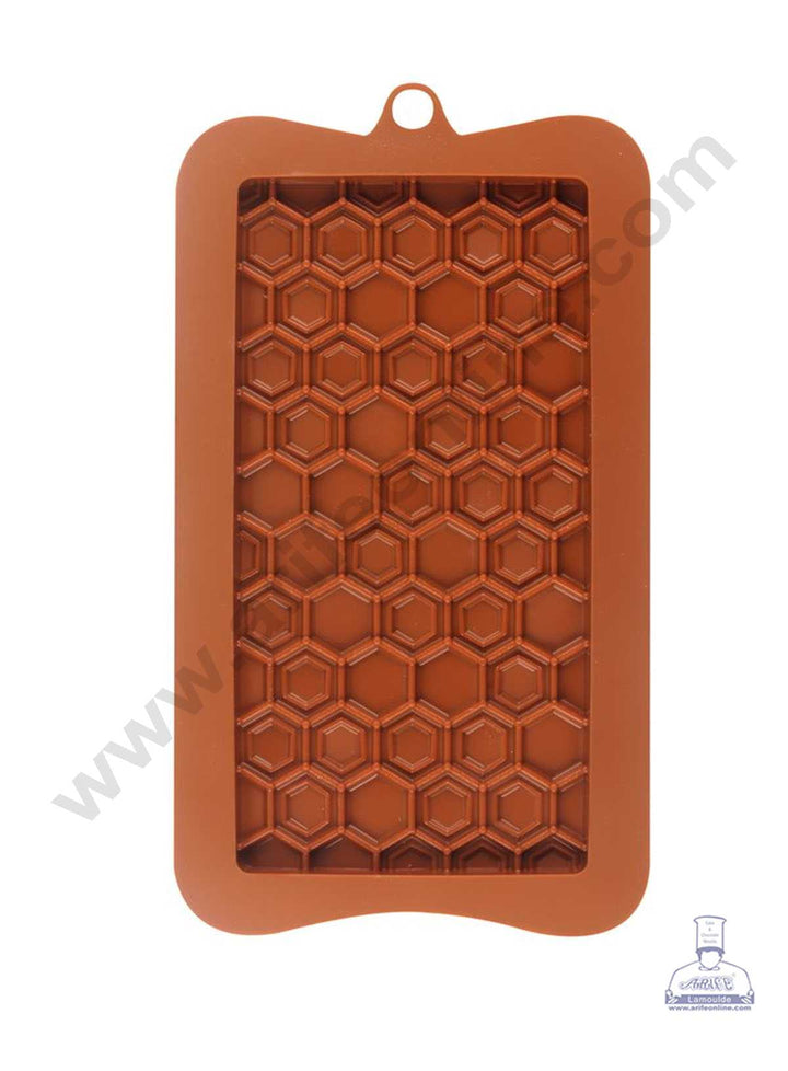 CAKE DECOR™ 1 Cavity Honeycomb Bar Shape Silicone Chocolate Mold ( SBCM-728 )