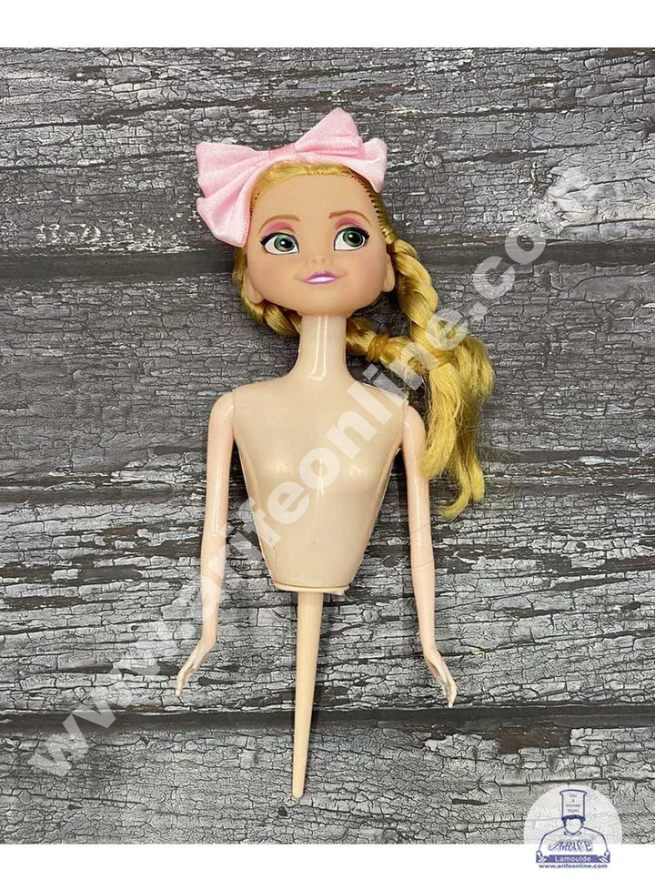 CAKE DECOR™ 1 Piece Plastic Lovely Doll with Bow Cake Topper Cake Decorating Tools (SBCD-003)