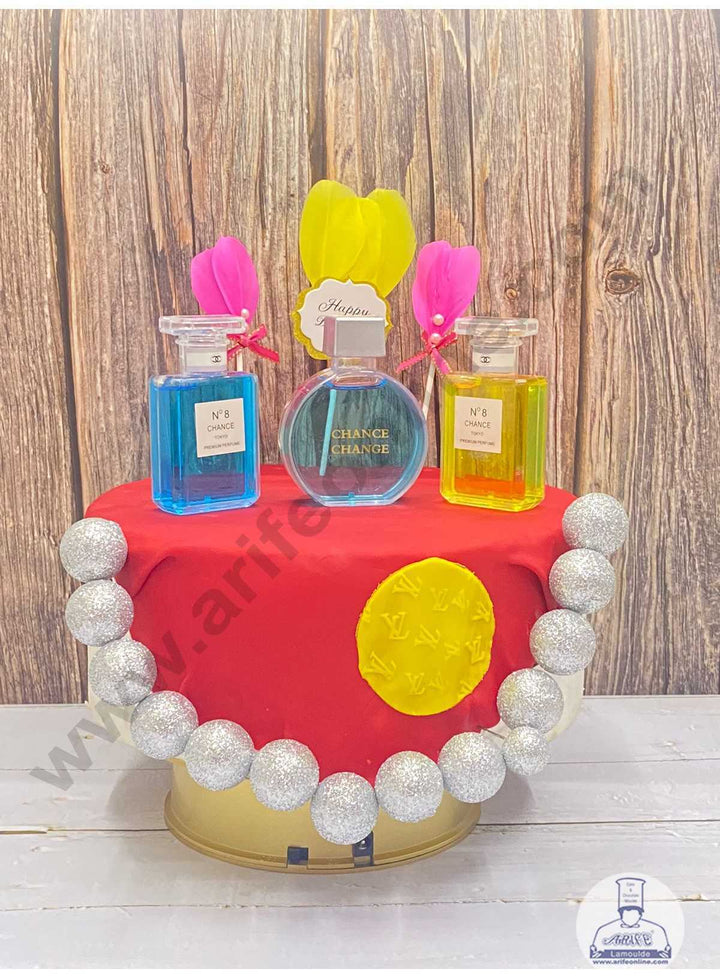 CAKE DECOR™ 3 Pieces Chanel Miniature Perfume Bottle Toys Cake Toppers (SB-T-CJ007)