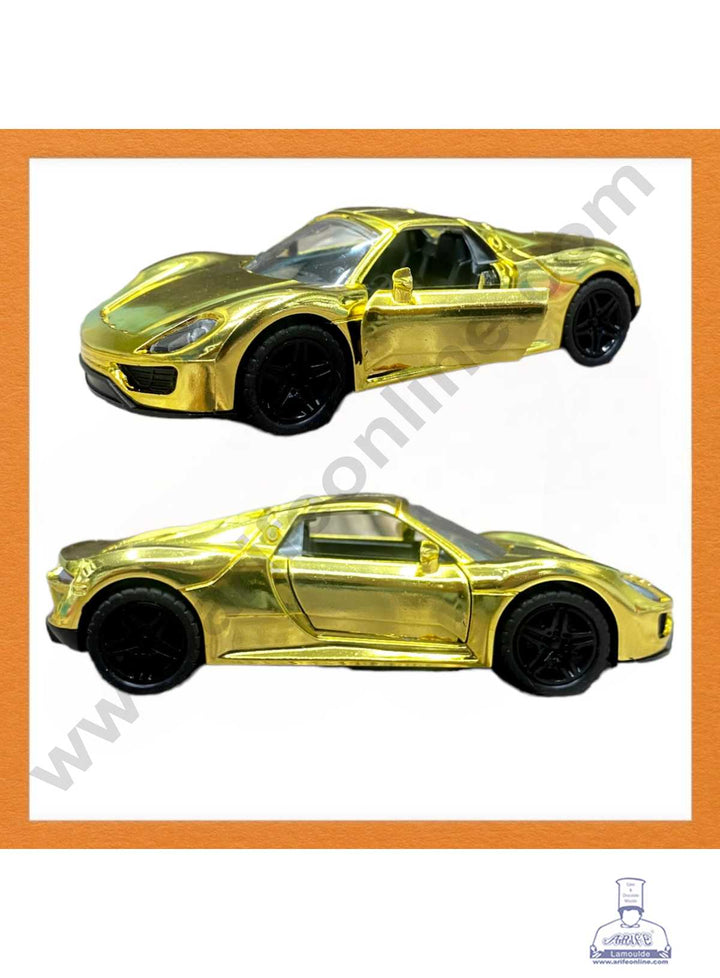 CAKE DECOR™ 1 Pieces Gold Porsche Car Toys Cake Toppers (SB-T-CJ013)