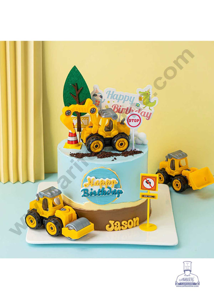CAKE DECOR™ 1 Pieces Roller Construction Vehicle Toys Cake Toppers (SB-T-999-1-Roller)
