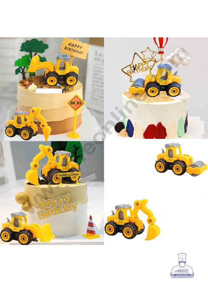 CAKE DECOR™ 1 Pieces Roller Construction Vehicle Toys Cake Toppers (SB-T-999-1-Roller)