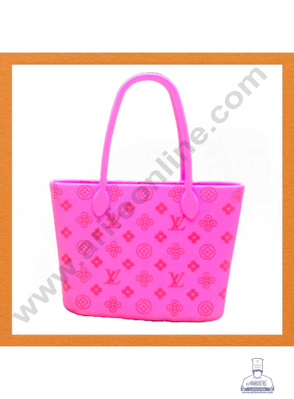CAKE DECOR™ 1 Pieces Pink LV Brand Ladies Purse Toys Cake Toppers (SB-T-JH3164-65-Pink )