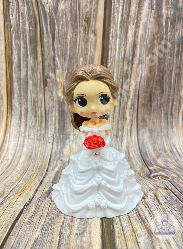 CAKE DECOR™ 1 Pieces Princess Bella Doll Toys for Cake Toppers - White (SB-TOYS-476)