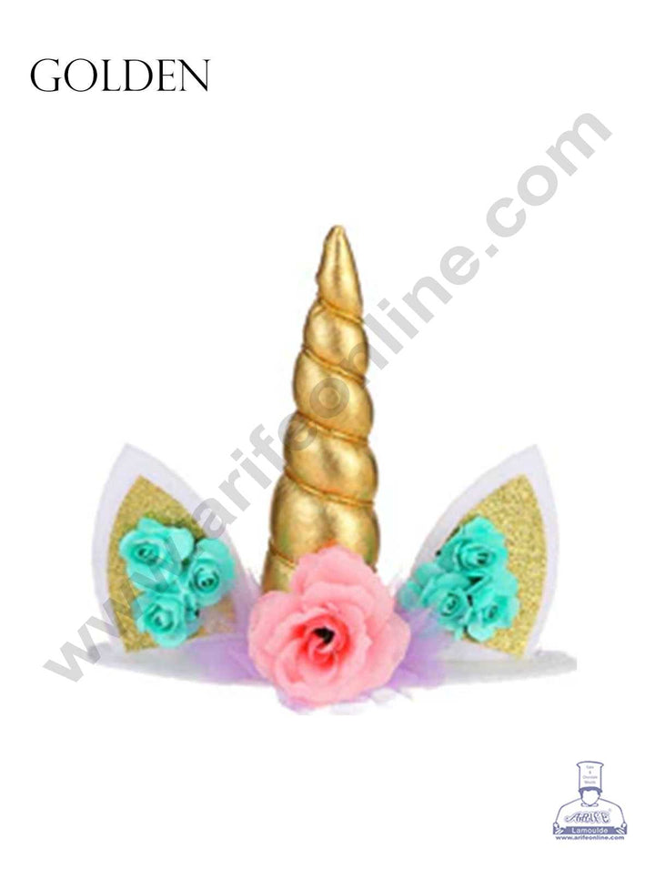 CAKE DECOR™ 1 Pieces Unicorn Cake Toppers - Gold SBTO-046-Gold