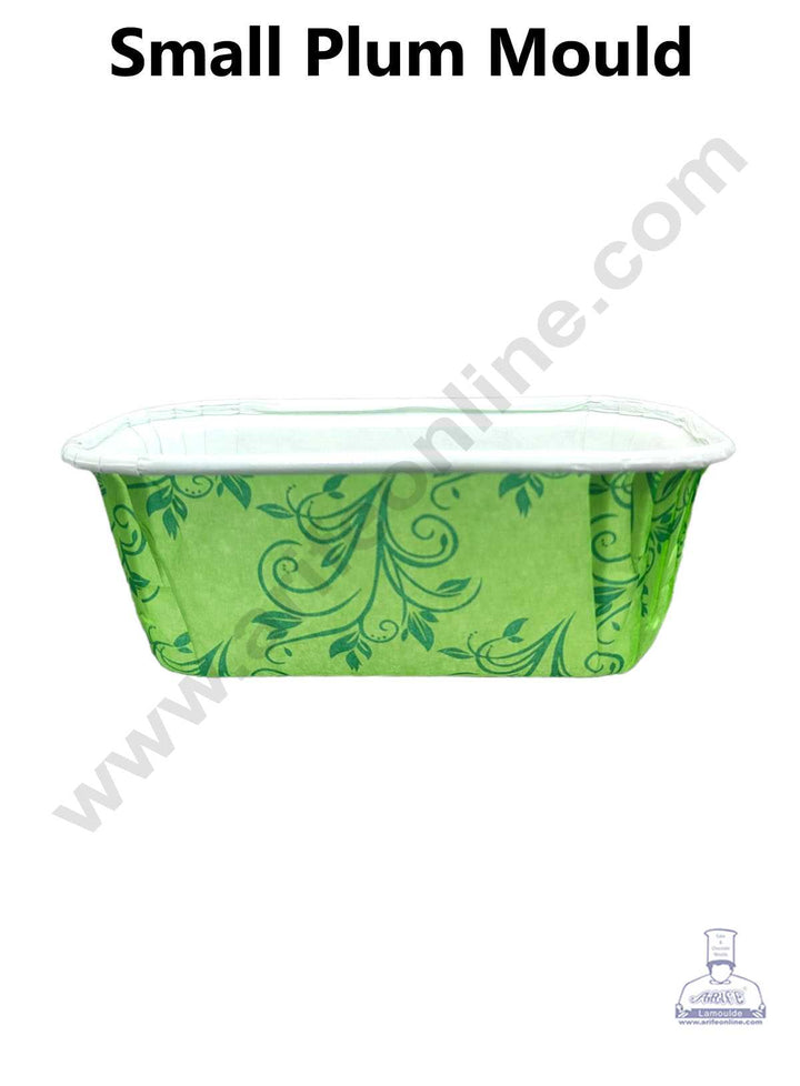CAKE DECOR™ 10 Pcs Small Green Leaf Design Bake and Serve Plum Cake Mold