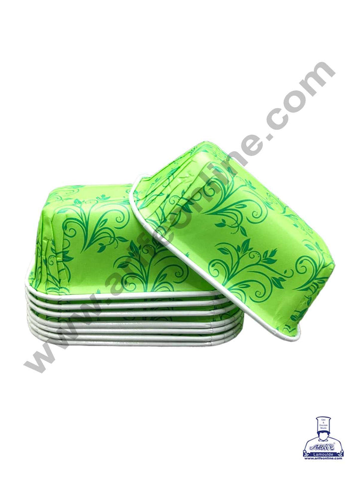 CAKE DECOR™ 10 Pcs Small Green Leaf Design Bake and Serve Plum Cake Mold