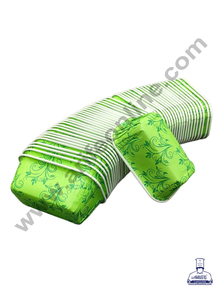 CAKE DECOR™ 10 Pcs Small Green Leaf Design Bake and Serve Plum Cake Mold
