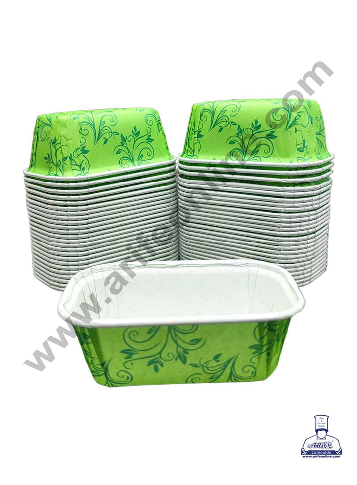 CAKE DECOR™ 10 Pcs Small Green Leaf Design Bake and Serve Plum Cake Mold