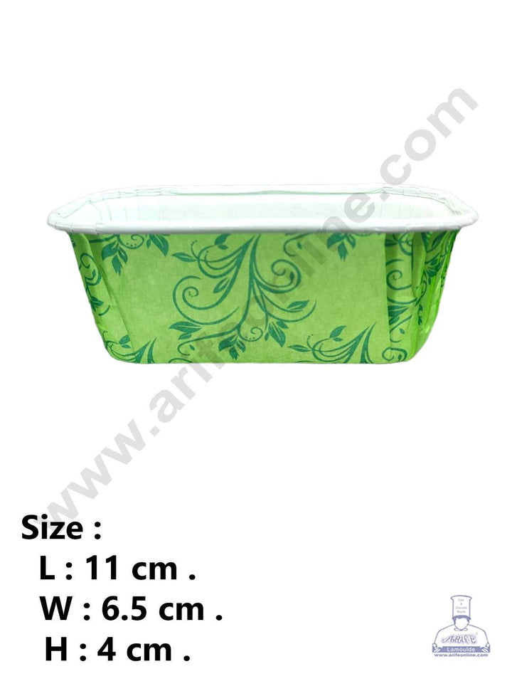 CAKE DECOR™ 10 Pcs Small Green Leaf Design Bake and Serve Plum Cake Mold