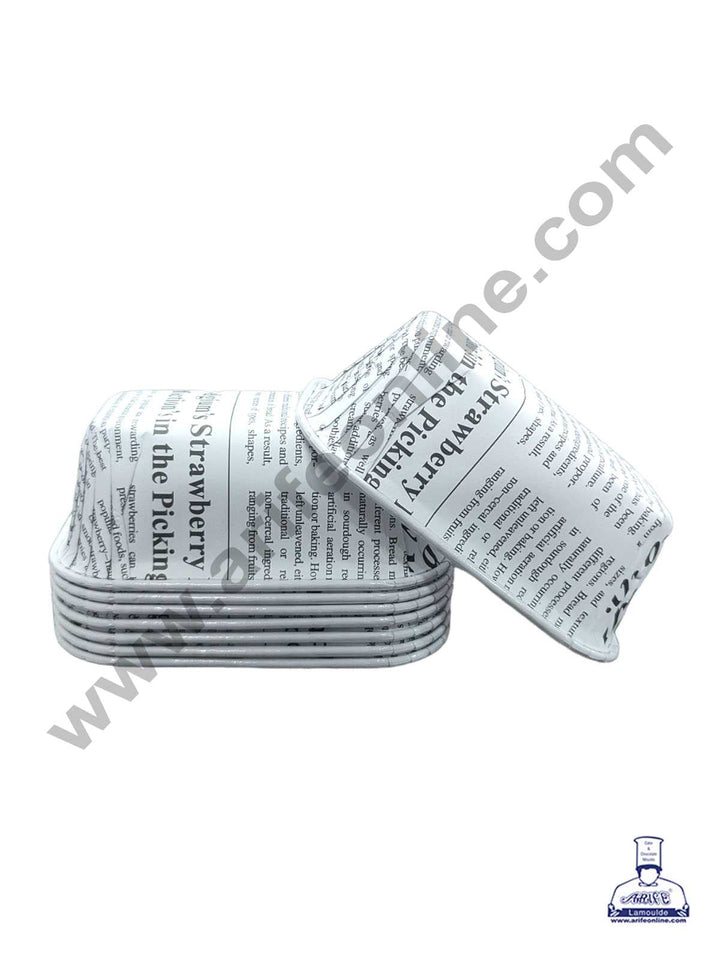 CAKE DECOR™ 10 Pcs Small White Paper Bake and Serve Plum Cake Mold