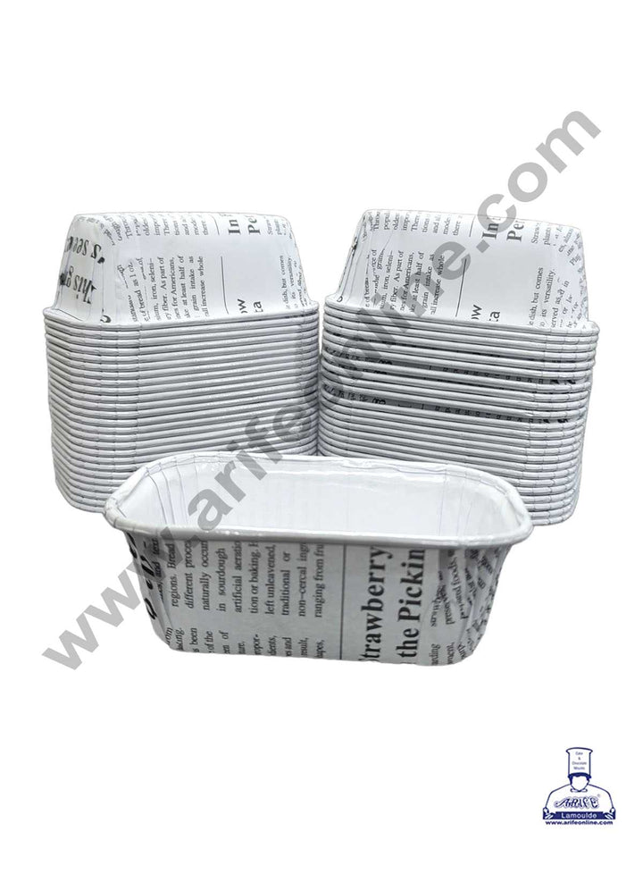 CAKE DECOR™ 10 Pcs Small White Paper Bake and Serve Plum Cake Mold