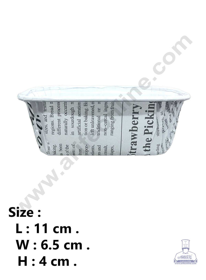 CAKE DECOR™ 10 Pcs Small White Paper Bake and Serve Plum Cake Mold