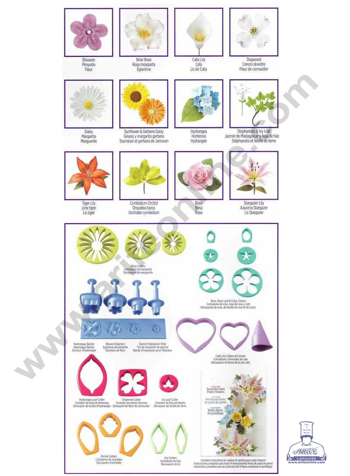 Gum paste flower cutter set clearance