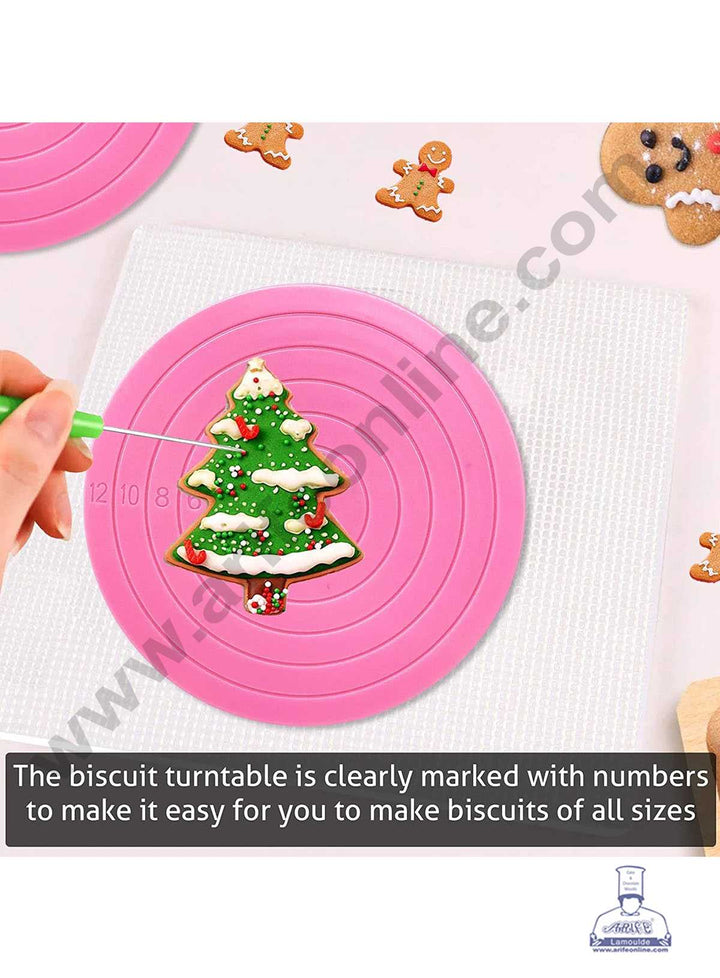 CAKE DECOR™ 360 Cookie Decorating Turntable Revolving Table Cupcake and Small Cake Decorating - (1pcs Pack)