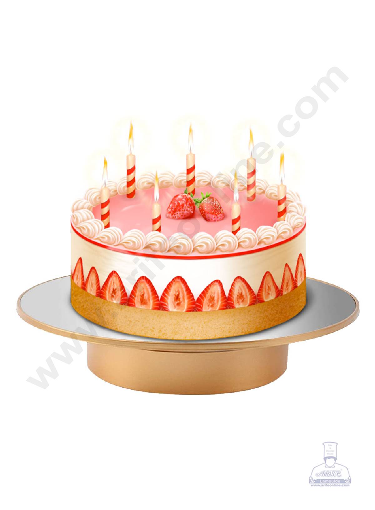 CAKE DECOR™ 360 Degree Electric Mirror Rotating Turntable - 25 cm ...