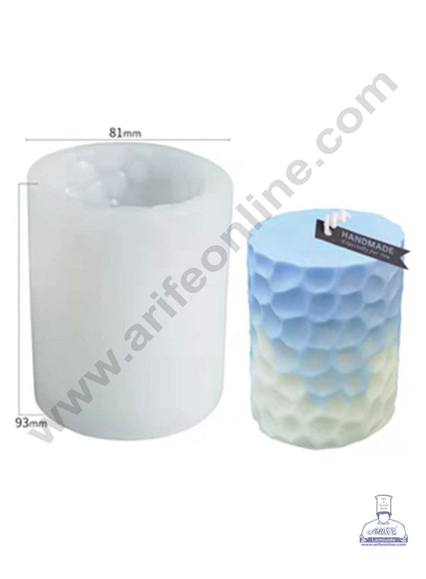 CAKE DECOR™ 3D Silicon 1 Cavity Cobblestone Column Shape Silicon Candle Moulds SBSP-DYF6585