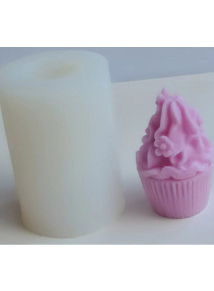 CAKE DECOR™ 3D Silicon 1 Cavity Cupcake Shape Silicon Candle Moulds SBSP-DYF7017