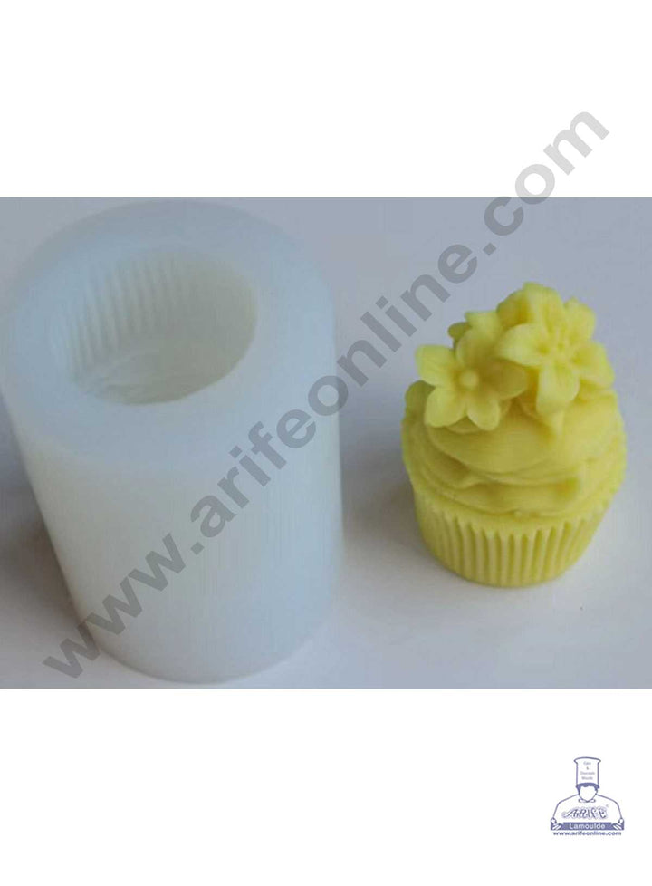 CAKE DECOR™ 3D Silicon 1 Cavity Cupcake Shape Silicon Candle Moulds SBSP-DYF7018