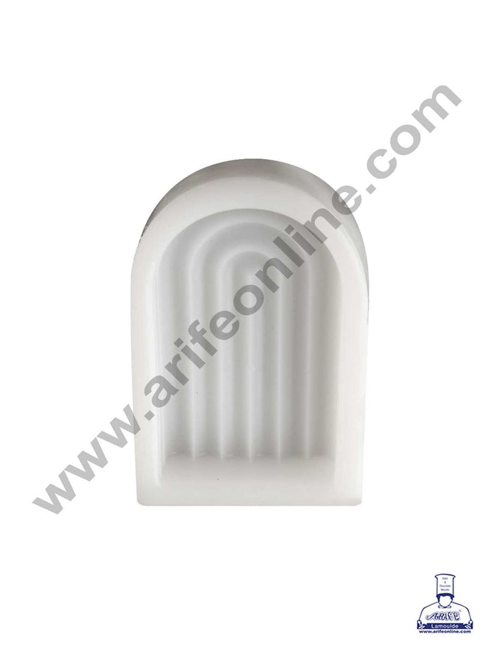CAKE DECOR™ 3D Silicon 1 Cavity Geometric Arched Rainbow Shape Silicon Candle Moulds SBSP-DYF6615