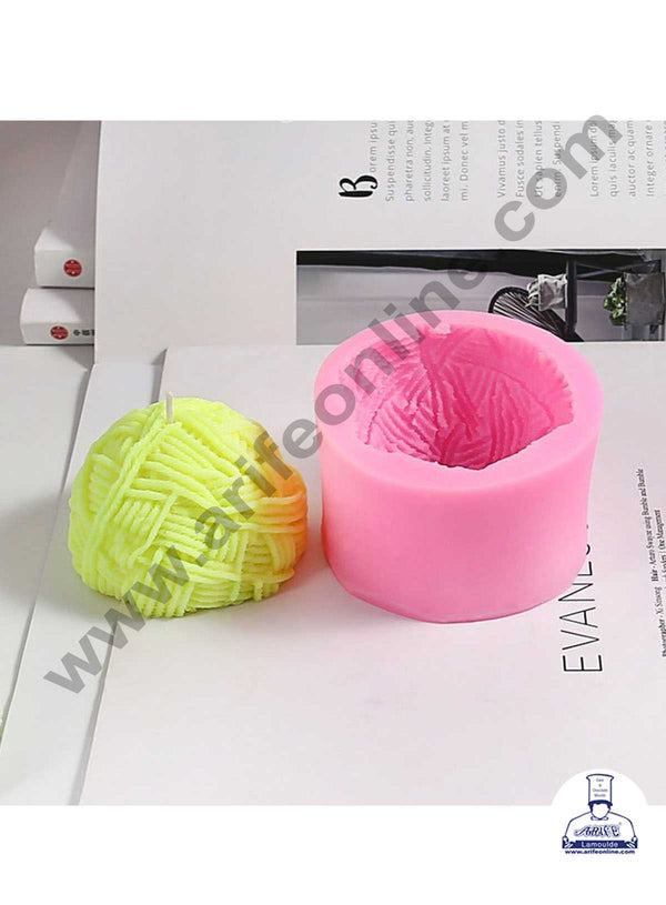 CAKE DECOR™ 3D Silicon 1 Cavity Knitting Wool Shape Silicon Candle Moulds SBSP-DYF6084
