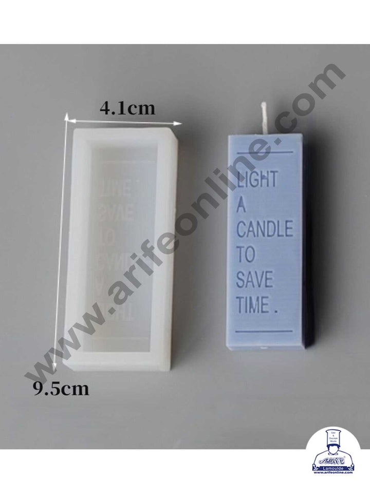 CAKE DECOR™ 3D Silicon 1 Cavity Long Letter Mini Rectangle Shape Shape Silicon Candle Moulds SBSP-DYF6143