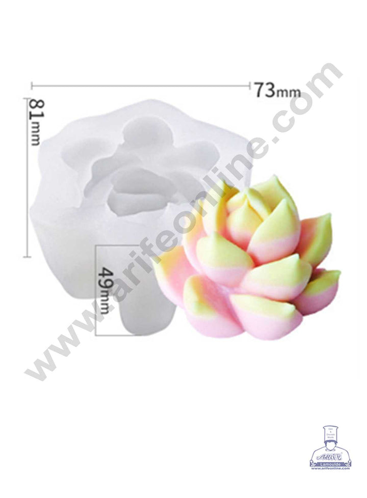 CAKE DECOR™ 3D Silicon 1 Cavity Lotus Flower Shape Silicon Candle Moulds SBSP-DYF6299