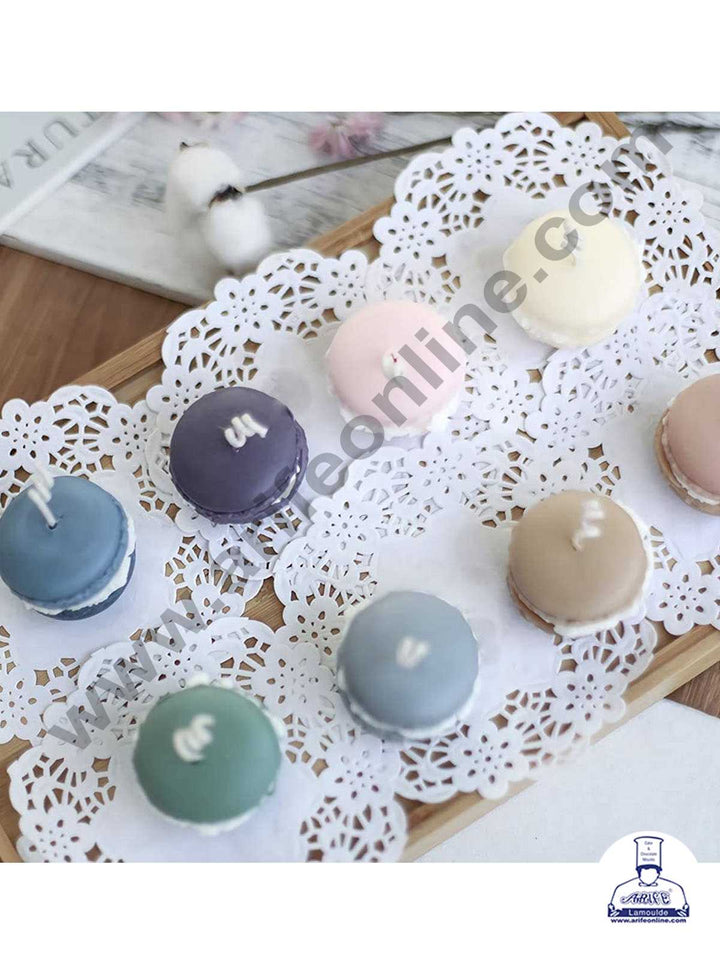 CAKE DECOR™ 3D Silicon 1 Cavity Macaroon Shaped Silicon Candle Moulds SBSP-DYF6083