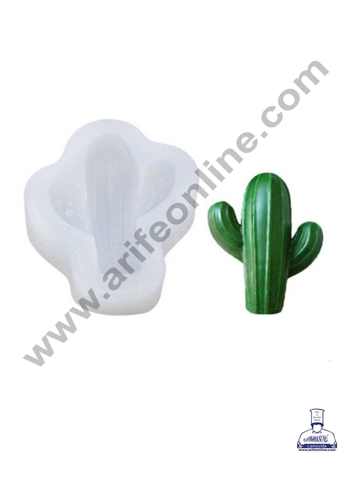 CAKE DECOR™ 3D Silicon 1 Cavity Mini Cactus Shape Silicon Candle Moulds SBSP-DYF6295
