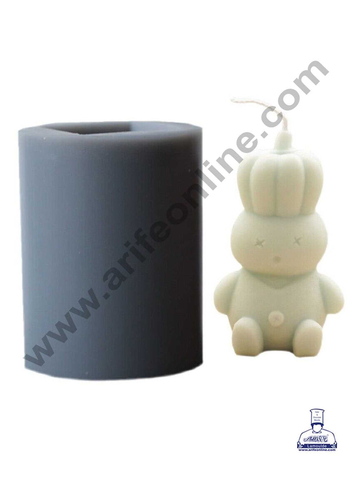 CAKE DECOR™ 3D Silicon 1 Cavity Pumpkin Robot Shape Shape Silicon Candle Moulds SBSP-DYF6828