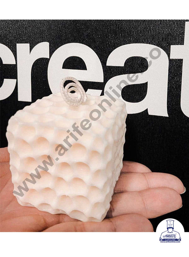 CAKE DECOR™ 3D Silicon 1 Cavity Square Honeycomb Shape Shape Silicon Candle Moulds SBSP-DYF6065