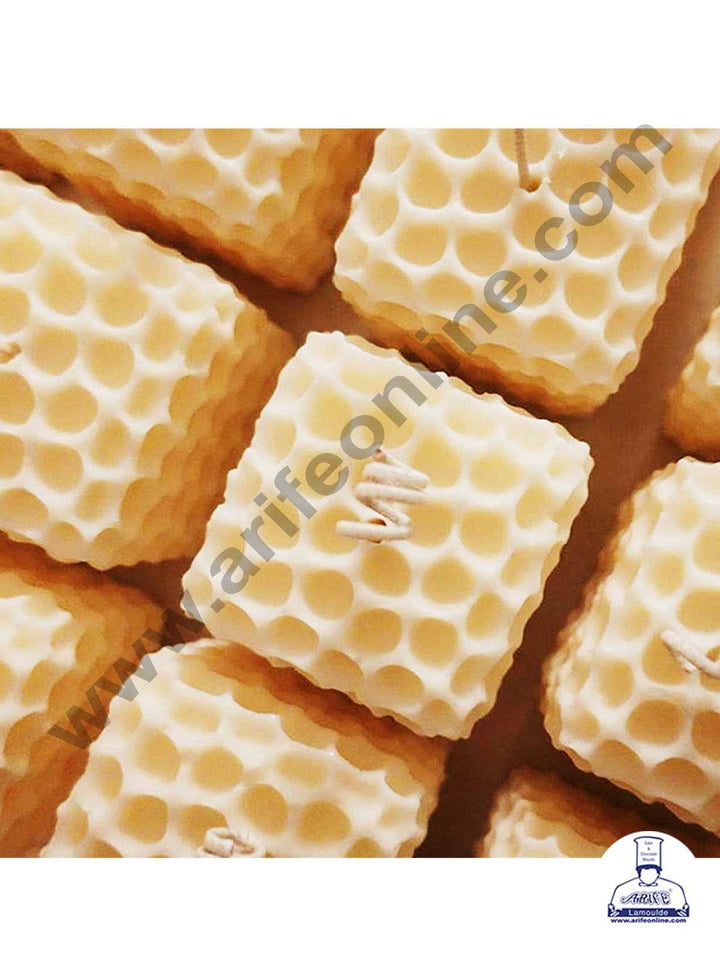 CAKE DECOR™ 3D Silicon 1 Cavity Square Honeycomb Shape Shape Silicon Candle Moulds SBSP-DYF6065
