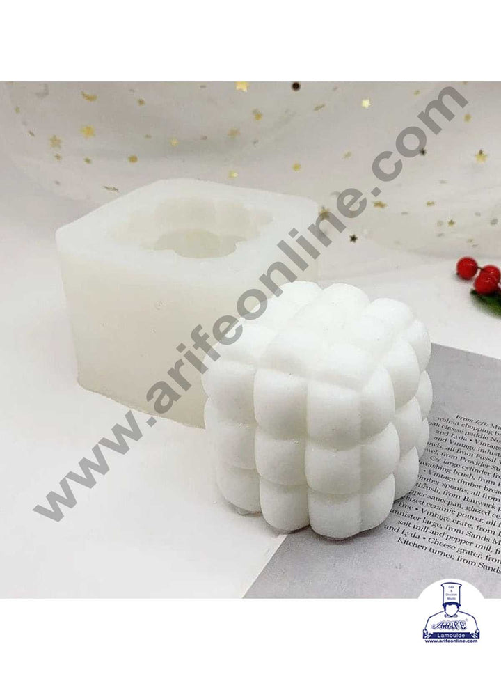 CAKE DECOR™ 3D Silicon 1 Cavity Square Sofa Pillow Shape Silicon Candle Moulds SBSP-DYF6829