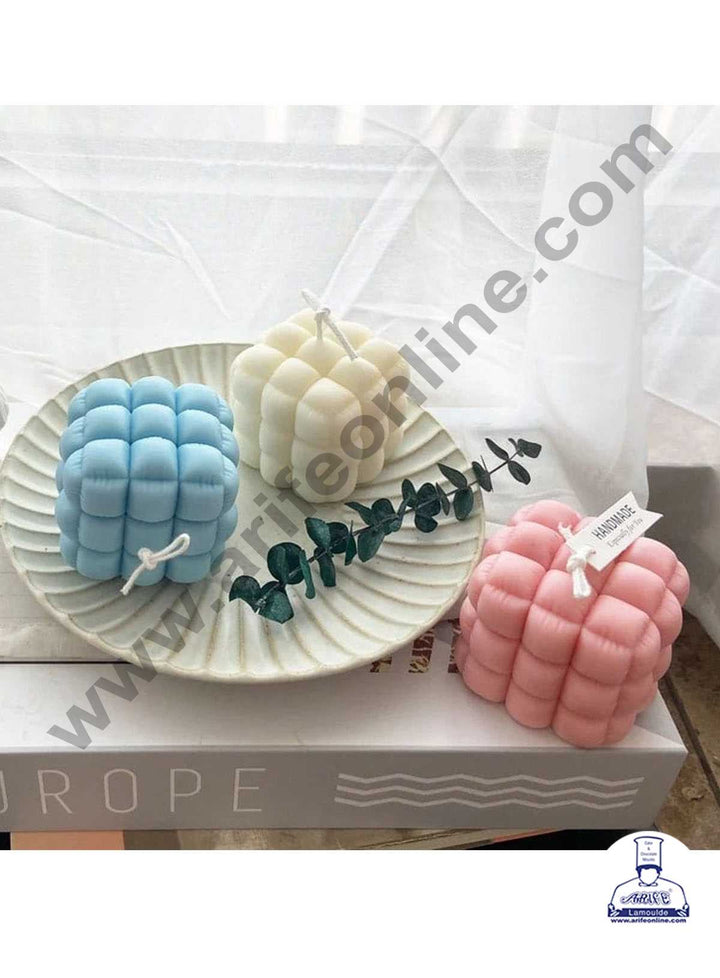 CAKE DECOR™ 3D Silicon 1 Cavity Square Sofa Pillow Shape Silicon Candle Moulds SBSP-DYF6829
