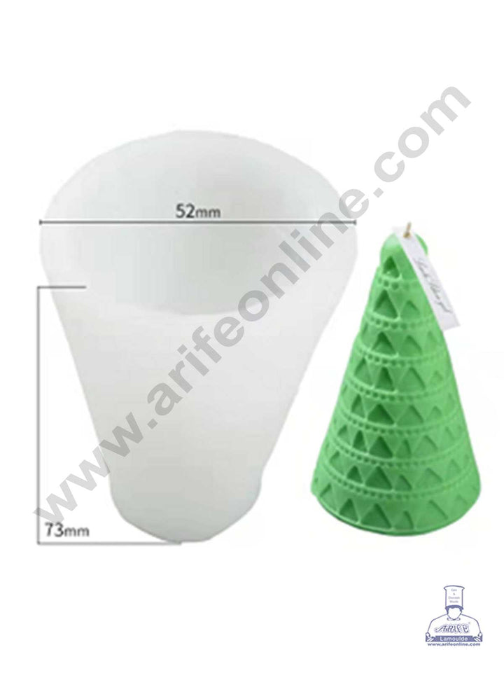 CAKE DECOR™ 3D Silicon 1 Cavity Tree Shape Silicon Candle Moulds SBSP-DYF6579