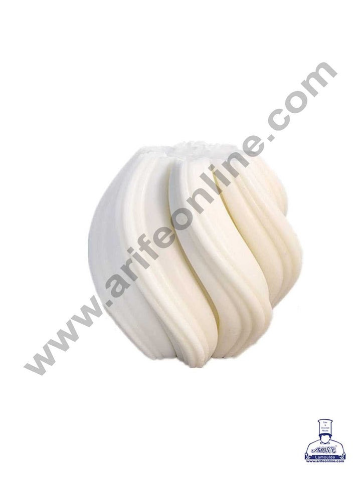 CAKE DECOR™ 3D Silicon 1 Cavity Wavy Twirl Shape Silicon Candle Moulds SBSP-DYF6833