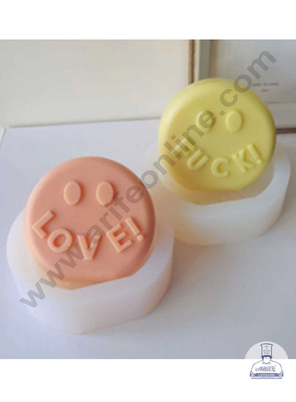 CAKE DECOR™ 3D Silicon 2 Cavity Love Fuck Round Shape Silicon Candle Moulds SBSP-DYF7020-21
