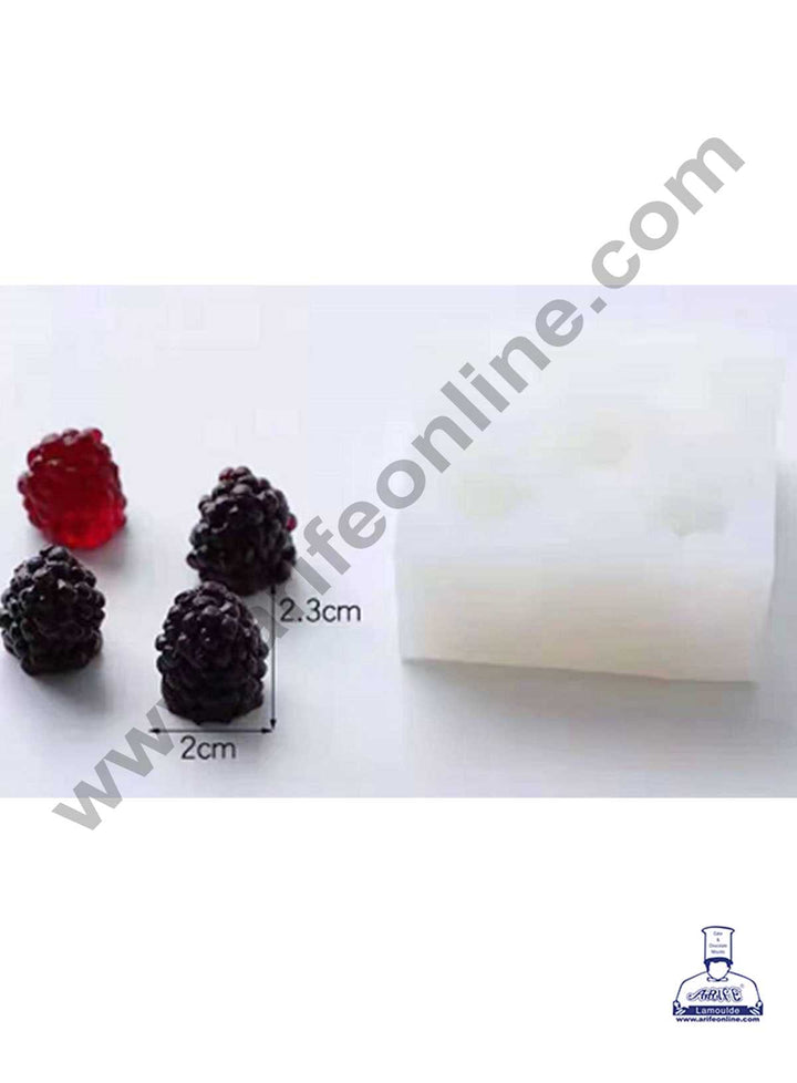 CAKE DECOR™ 3D Silicon 4 Cavity Mini Berry Shape Silicon Candle Moulds SBSP-DYF6236