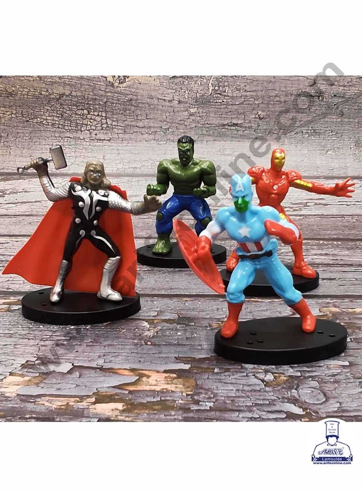CAKE DECOR™ 4 Pieces Avengers Toys EQ for Cake Toppers SBTO-034-EQ