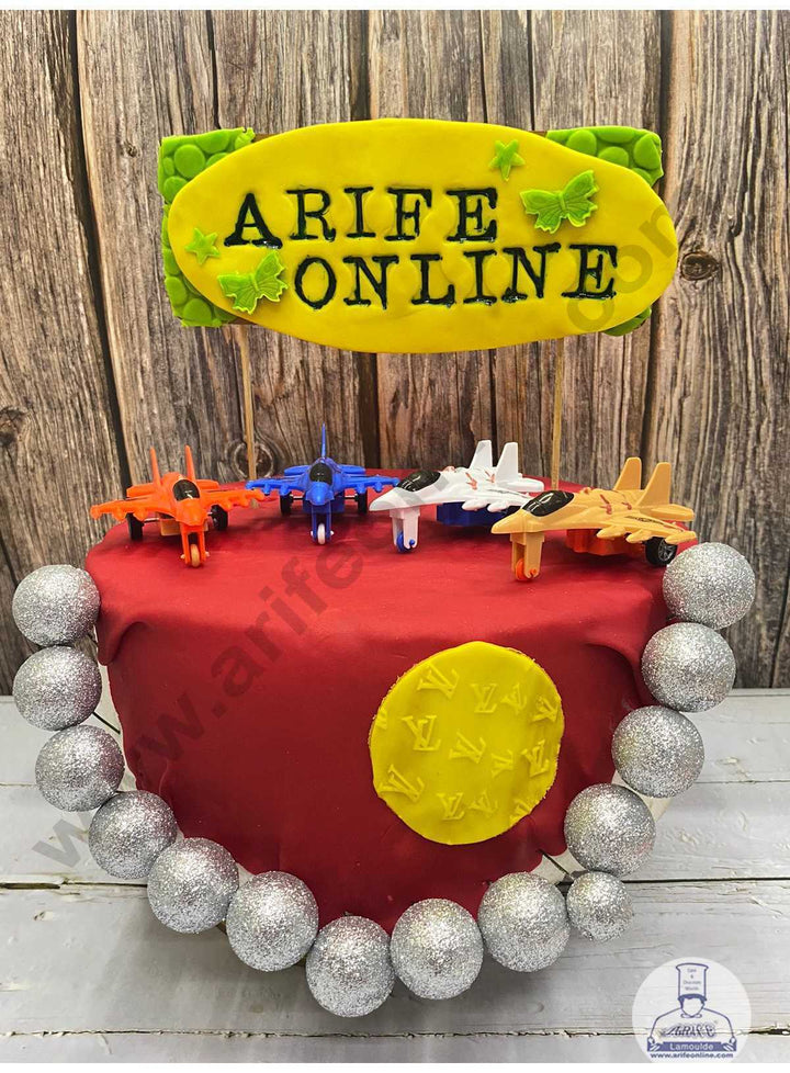 CAKE DECOR™ Pieces Fighter Jet Plane Toys Cake Toppers (SB-T-179A-82)