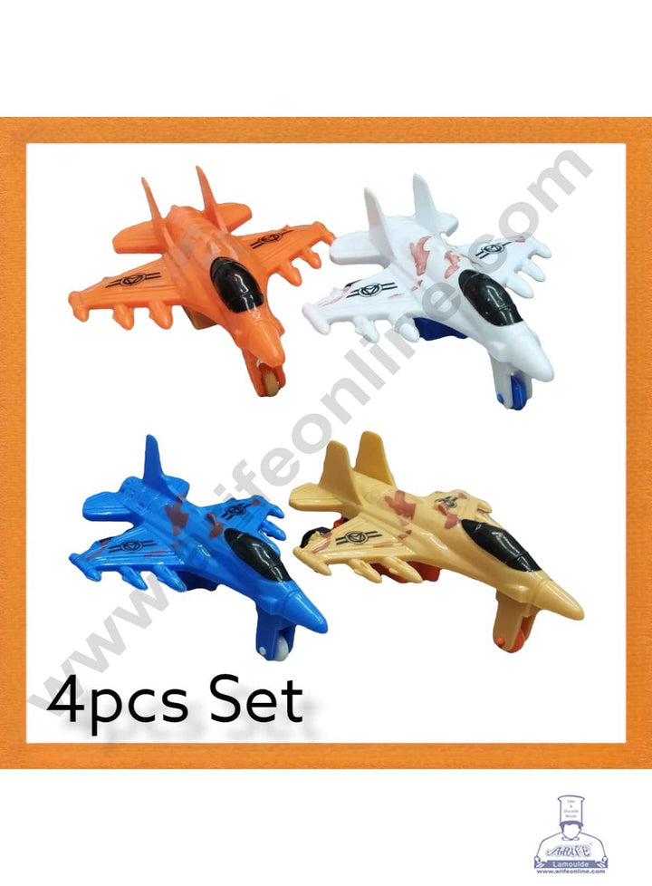 CAKE DECOR™ 4 Pieces Fighter Jet Plane Toys Cake Toppers (SB-T-179A-82)