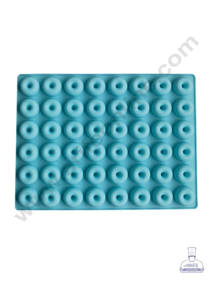 CAKE DECOR™ 48 Cavity Silicone Chocolate Mould Mini Donut Shape Silicon Jelly Candy Mould