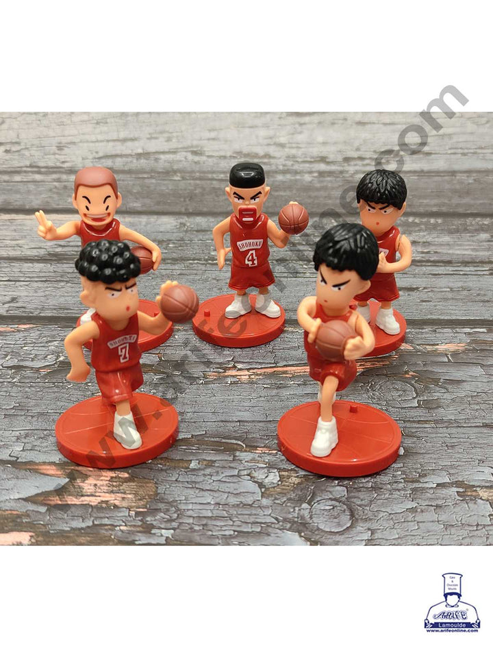 CAKE DECOR™ 5 Pieces Basketball Players Toys for Cake Toppers SBTO-036