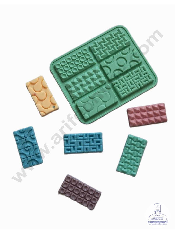 CAKE DECOR™ 6 Cavity Mini Multi Bar Shape Silicone Chocolate Mold ( SBCM-722 )