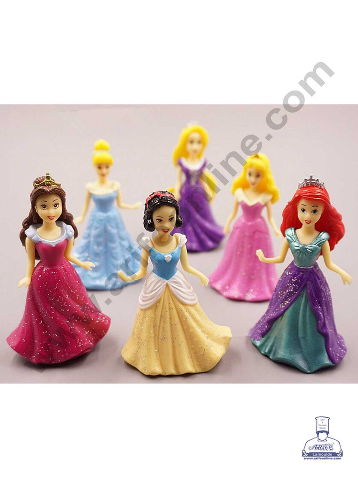 CAKE DECOR™ 6 Pcs Set Tangled Barbie Dolls Toys for Cake Toppers