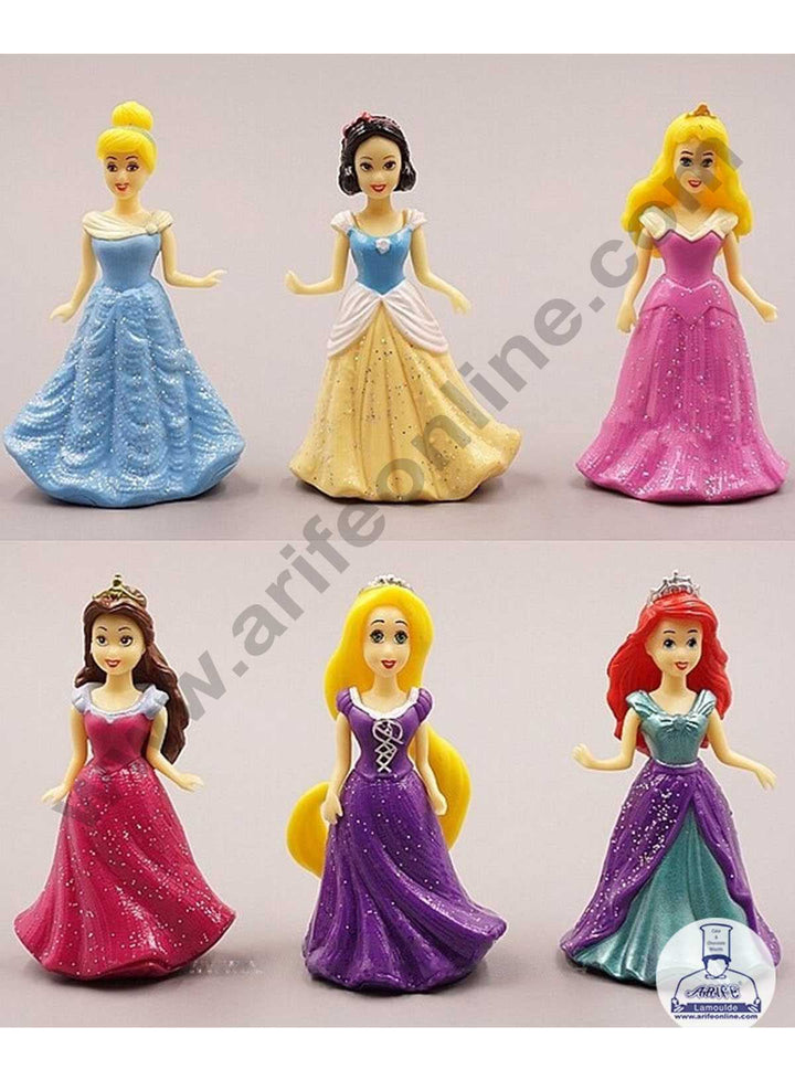CAKE DECOR™ 6 Pcs Set Tangled Barbie Dolls Toys for Cake Toppers